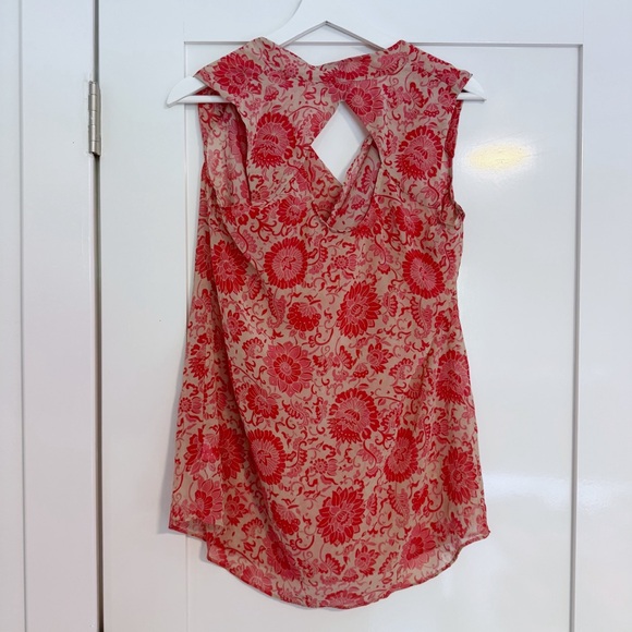 Cabi Vita Tank Style 5037 Floral Cowl Neck Sleeveless Blouse Small - Picture 3 of 7